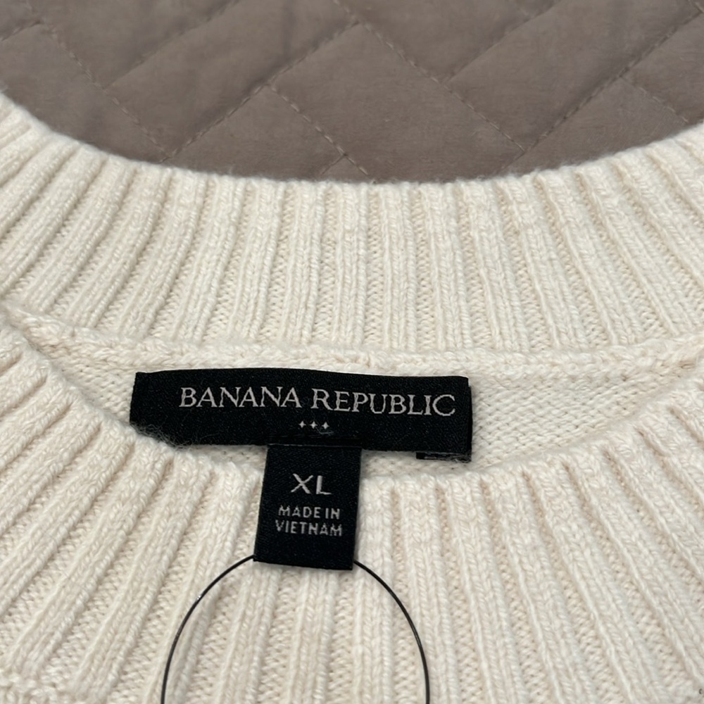 Banana Republic TRANSITION CREAM COVETED SWEATER/NWT/XL - Picture 7 of 13
